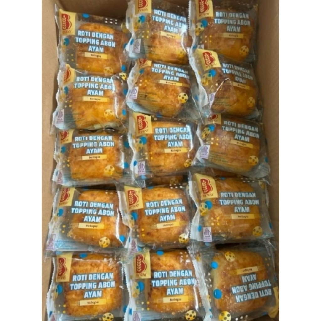 Roti Abon Kelapa BYWAY 1 dus. Rasa gurih manis pedas cocok untuk cemilan bersama teh maupun kopi.