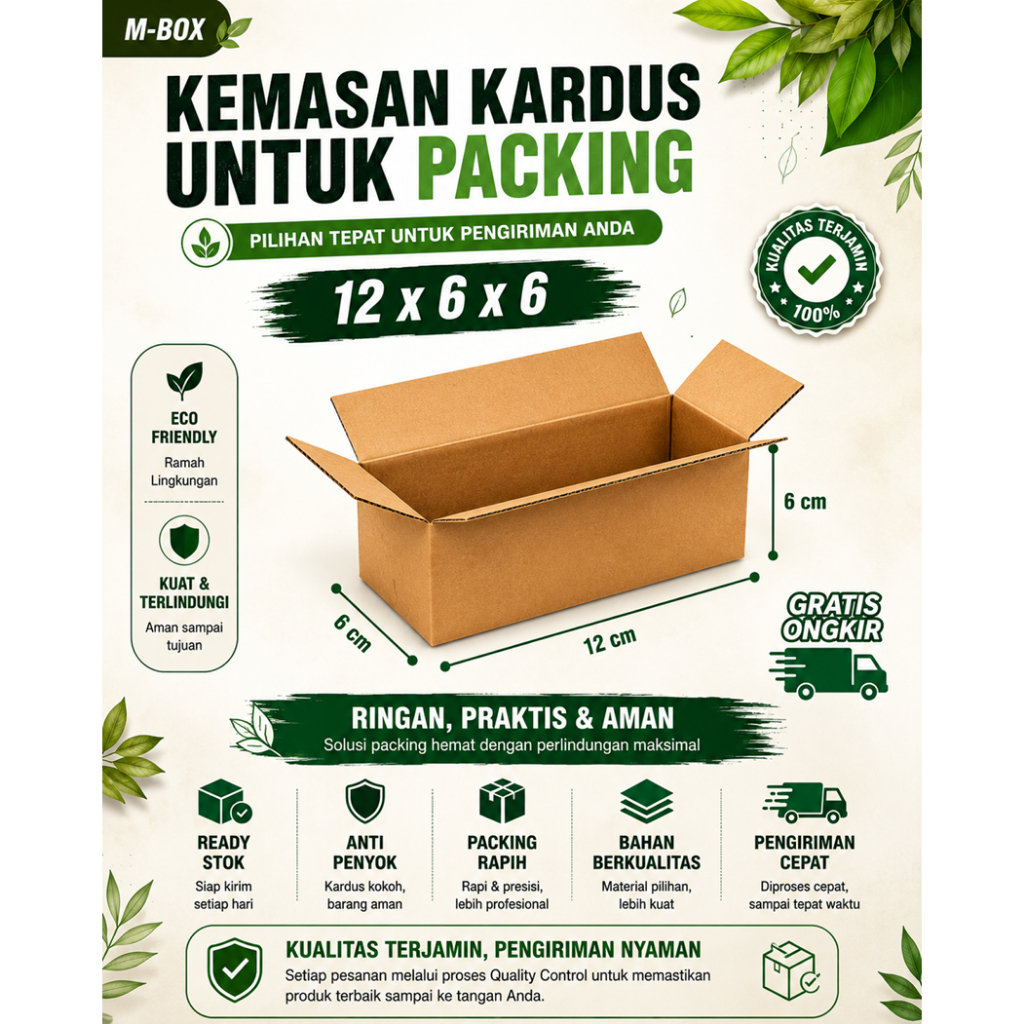 Kardus Packing 12x6x6 cm Tebal | Dus Kirim Barang | Box Olshop Kecil Murah