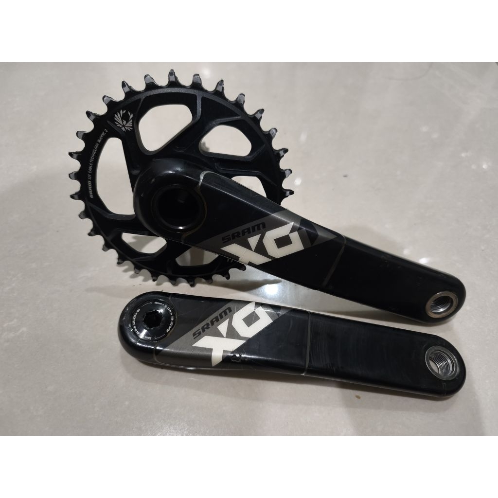 Crank sepeda MTB SRAM XO Carbon 170mm 32T gxp ,Kondisi normal