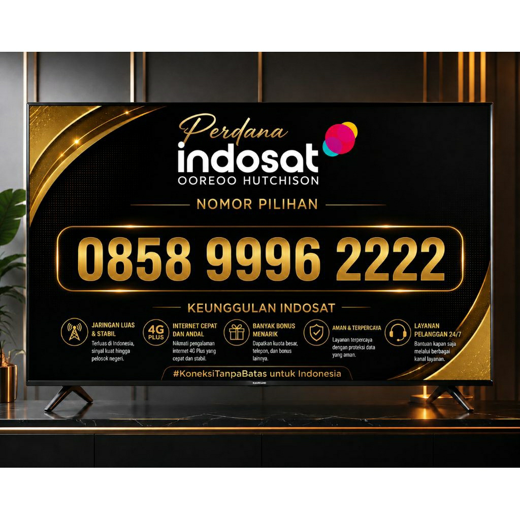 PERDANA INDOSAT IM3 NOMOR SUPER NOMOR CANTIK TRIPLE KWARTET  9996 2222