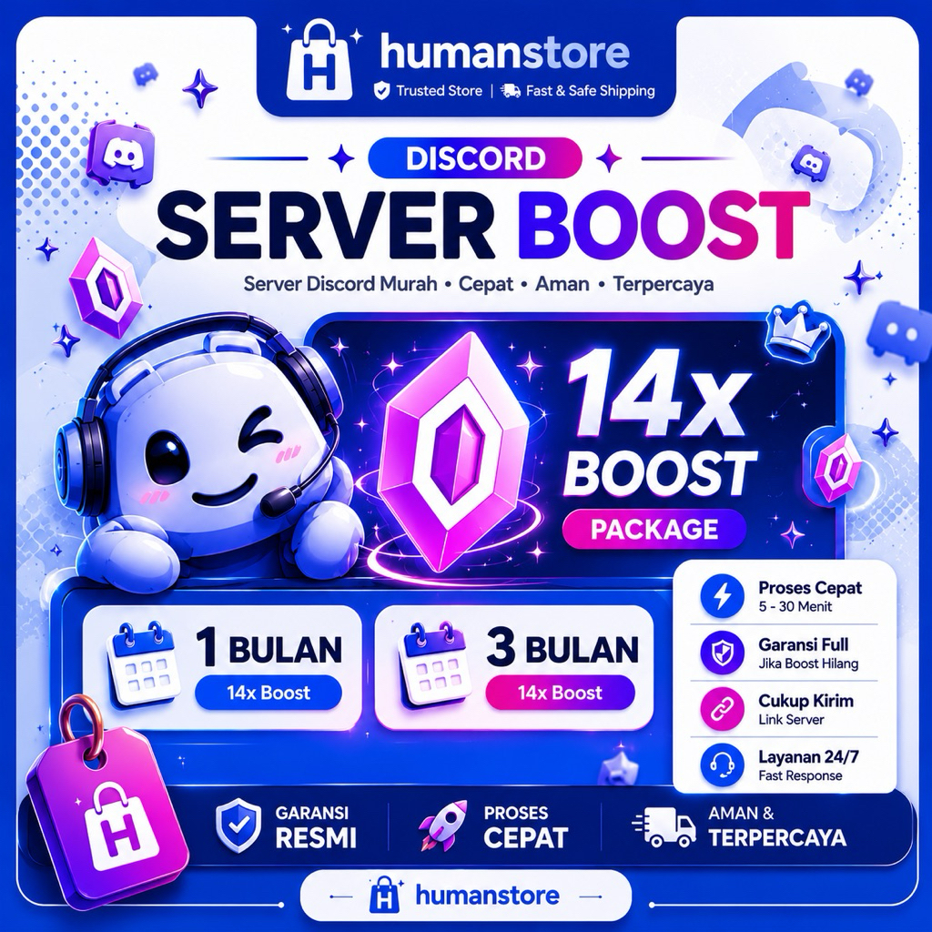 Jasa boost Server Discord 14x Boost Proses Cepat Garansi Resmi