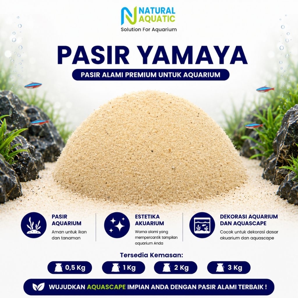 Pasir Dekorasi Aquarium Aquascape | Pasir Yamaya - Pasir Dasaran Aquarium