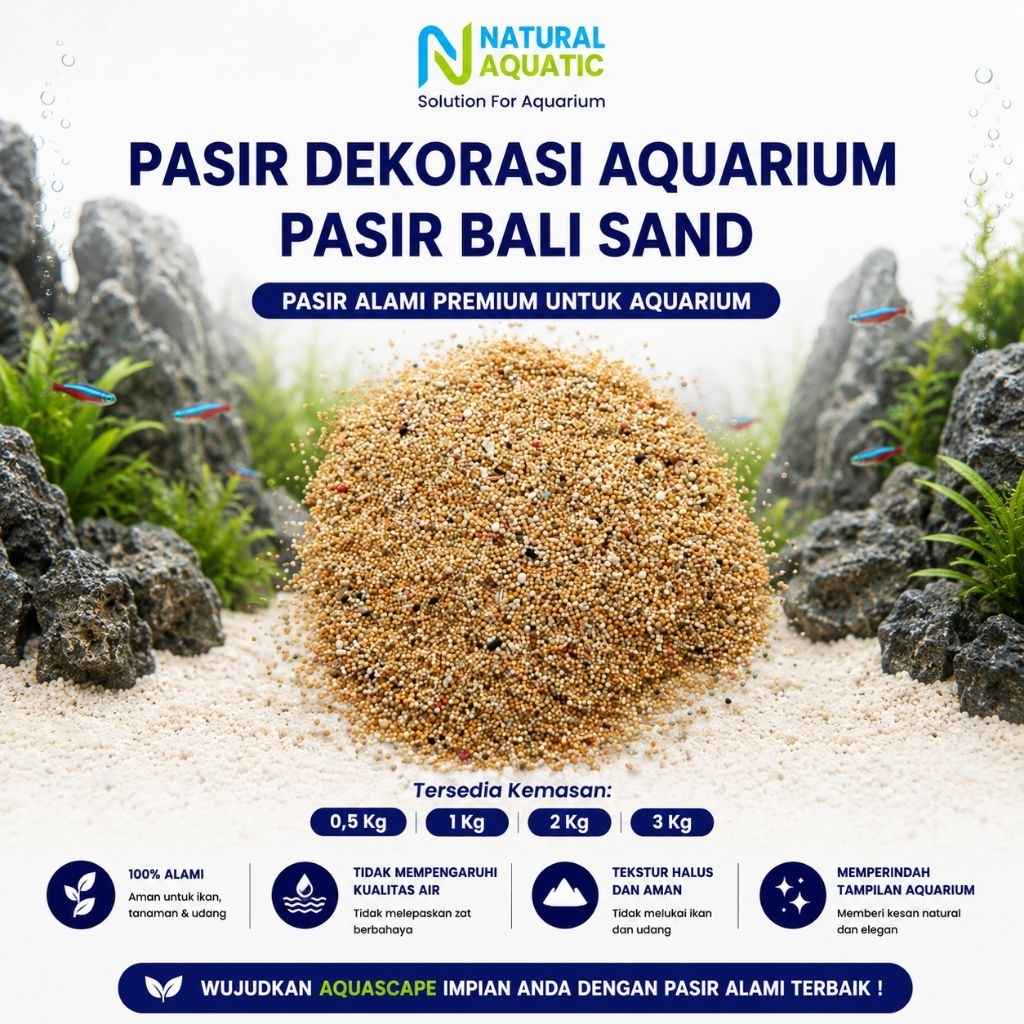 Pasir Dekorasi Aquarium Aquascape | Pasir Bali - Pasir Dasaran Aquarium