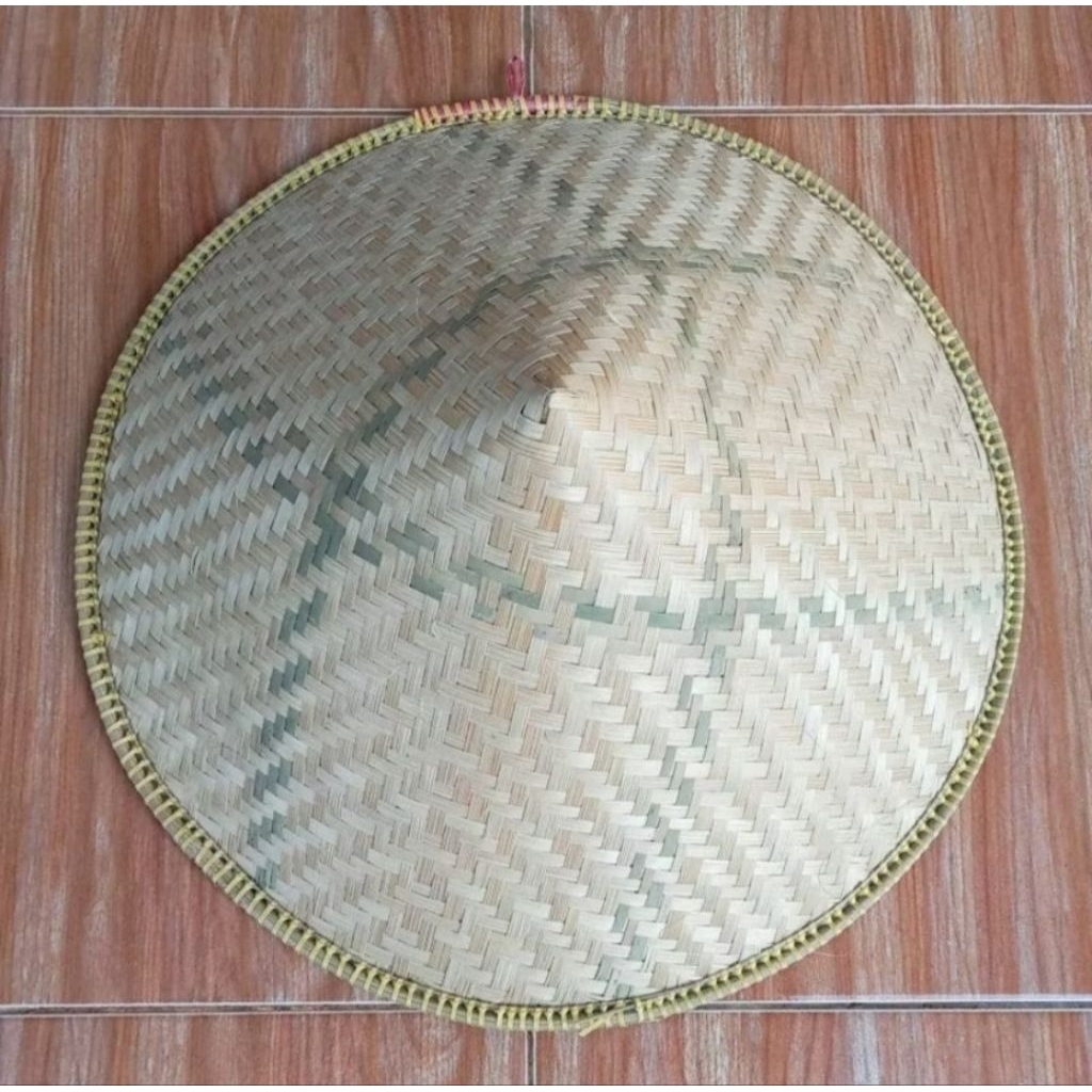 TOPI DUDUKUY/CETOK/TOPI PETANI/ CAPING PETANI Bahan dari anyaman bambu