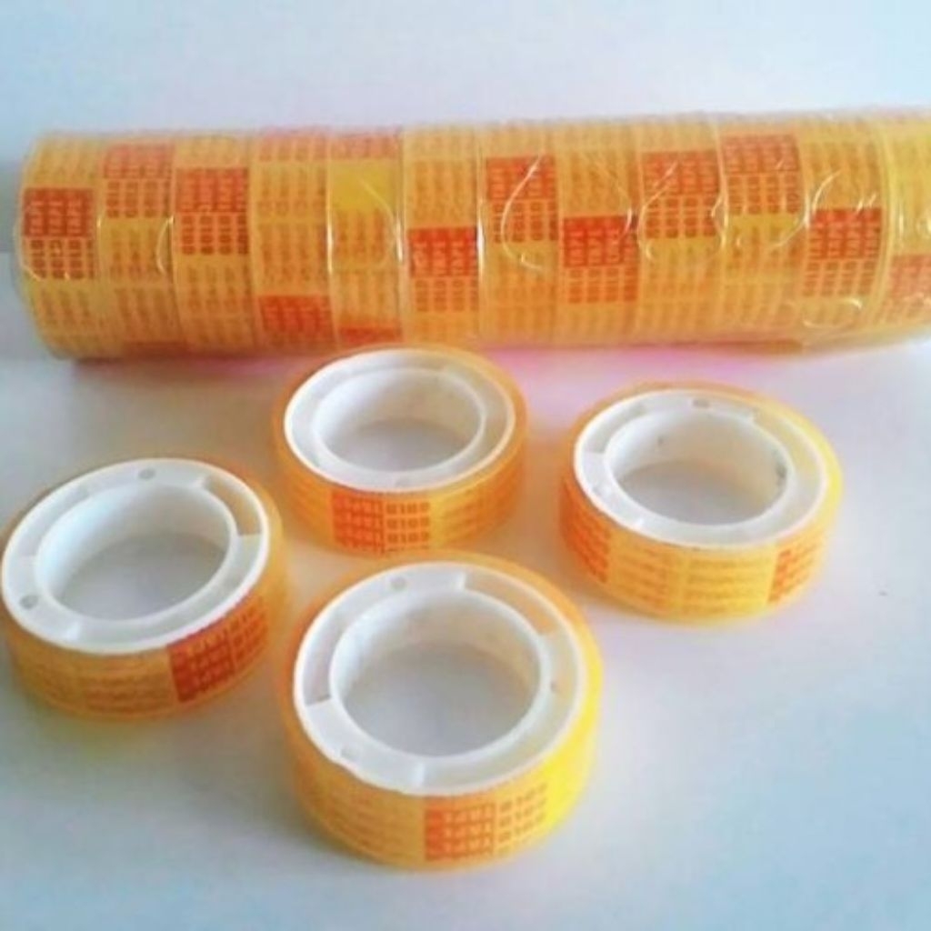 12 Roll Pita Perekat Selotip Transparan GOALTAPE - Adhesif Kuat, Transparan, Mudah Digunakan/solasi 