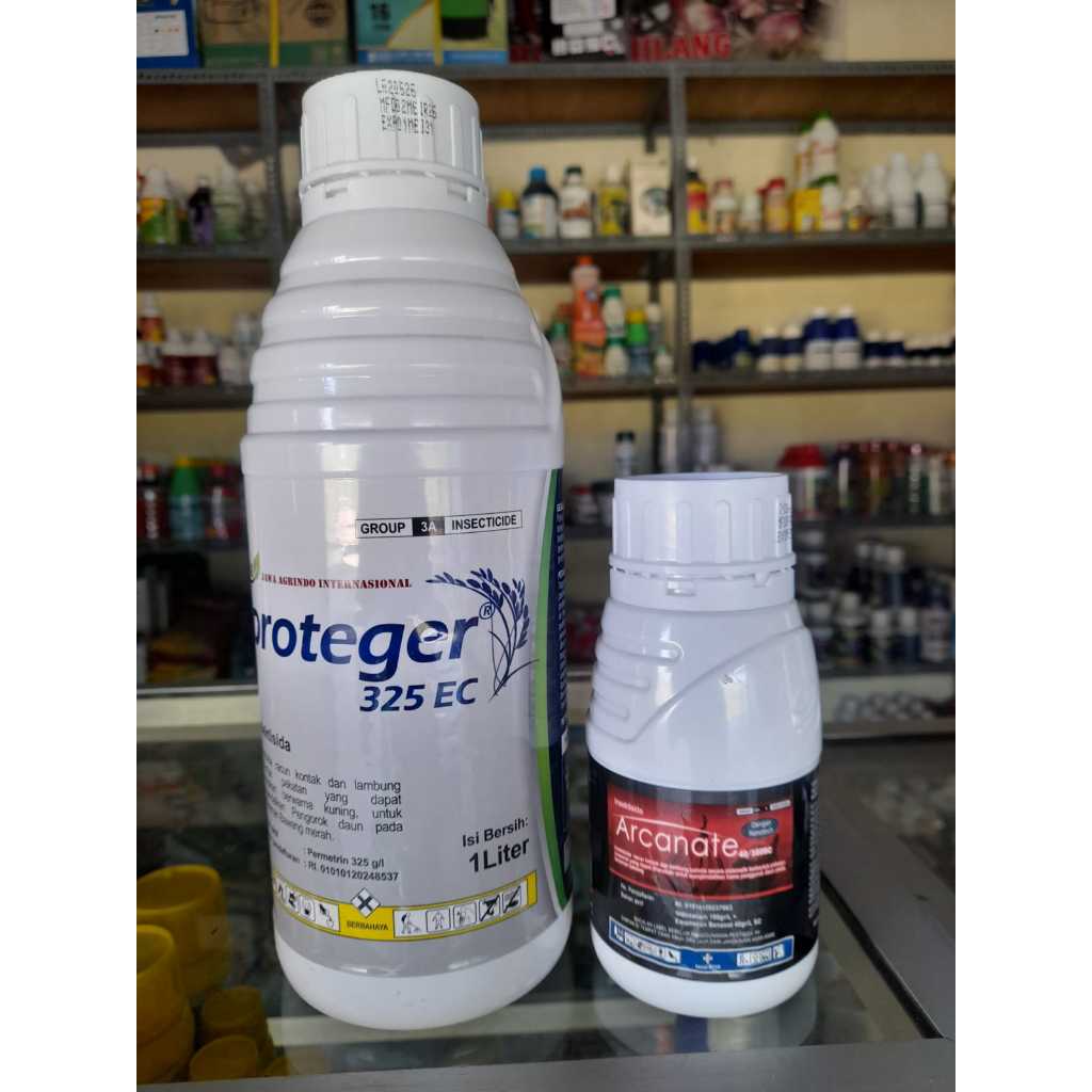 Arcanate 40/160 SC 250 ml dan Proteger 325 EC 1 Liter Paket Insektisida Untuk  hama Ulat bawang mera