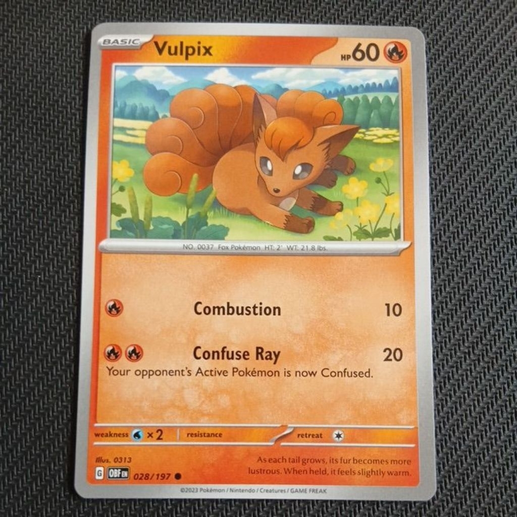 POKEMON VULPIX OBSIDIAN FLAMES NON FOIL SINGLES