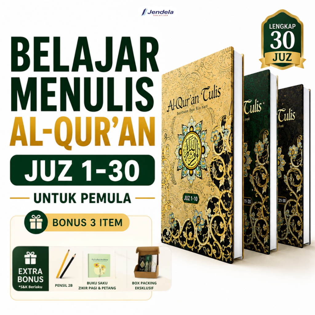Alquran Tulis Metode Follow The Line – Buku Latihan Menulis Al Qur’an Juz 1–30
