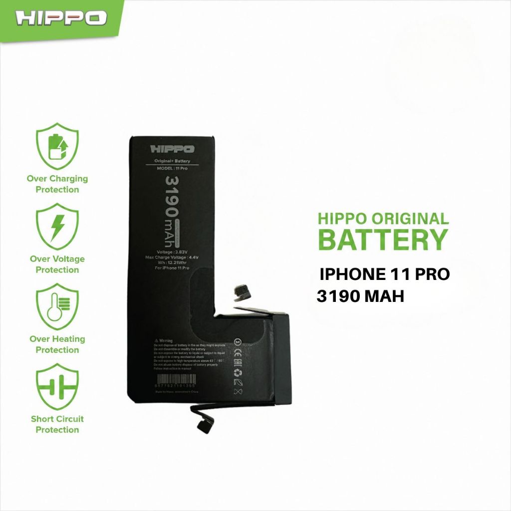 Hippo Baterai Baterry 100% ORI Baterai iPhone 11 PRO 3190mAh Original Batere Premium Batu Batre Batr