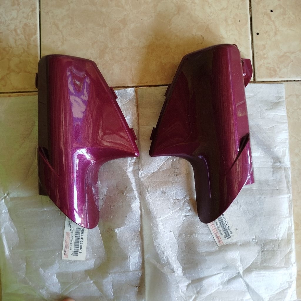 Tutup Kupingan Cover Shock Depan Kanan Kiri Vega Lama Violet Ungu Original YGP 5ER-F3132-00-18 5ER-F