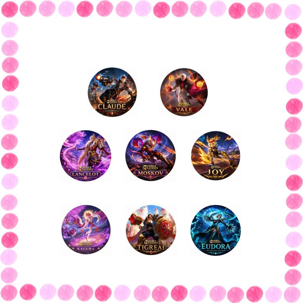 Pin Button MLBB Pin Gantungan Kunci Magnet Pin Mobile Legends Tahan Lama