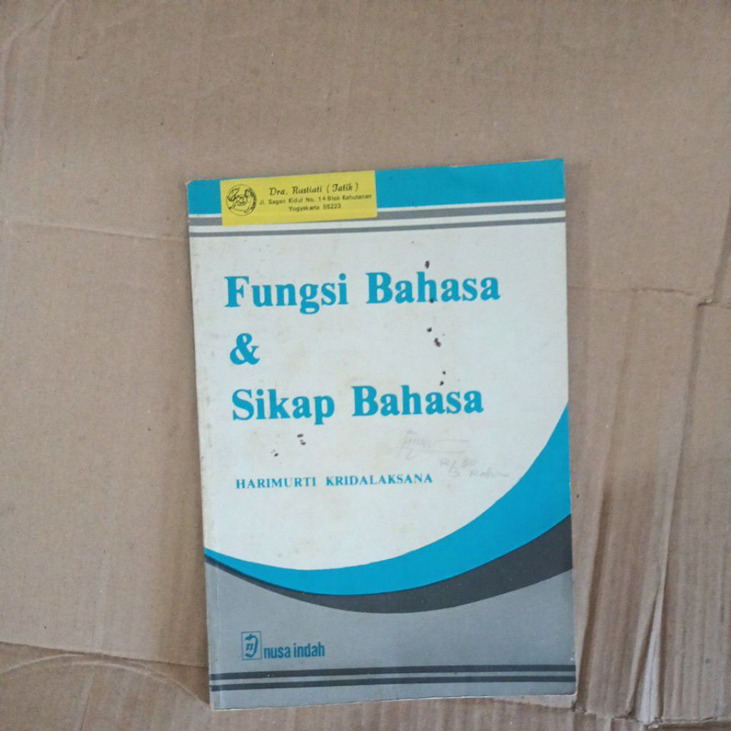 Fungsi Bahasa & Sikap Bahasa oleh HARIMURTI KRIDALAKSANA