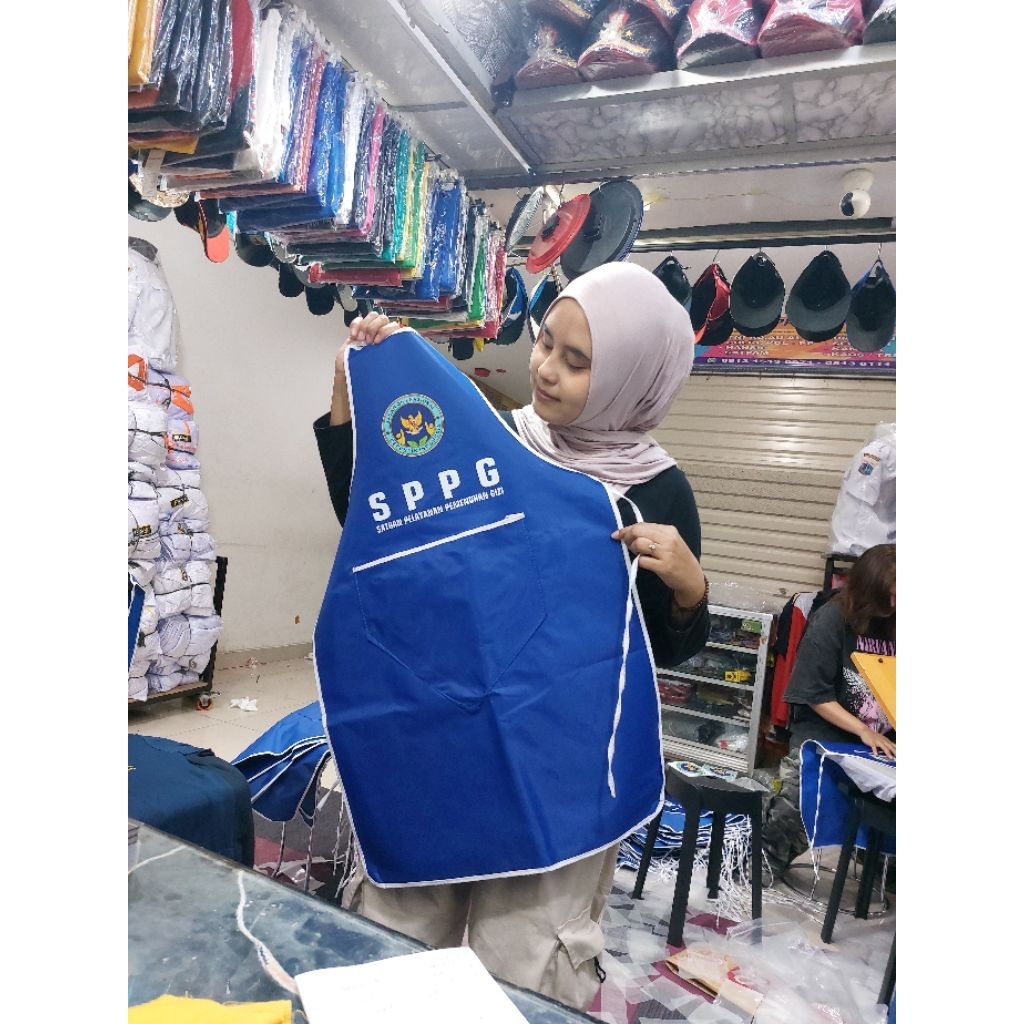 Celemek / Efron BGN / MBG / SPPG + Sablon Logo