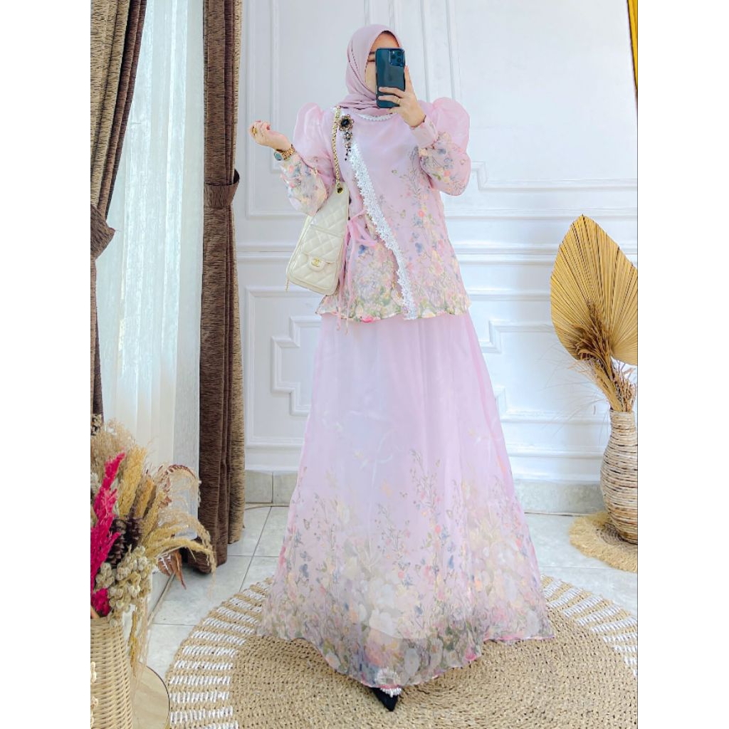 ONESET / STELAN ROK MILKY ORGANZA PREMIUM