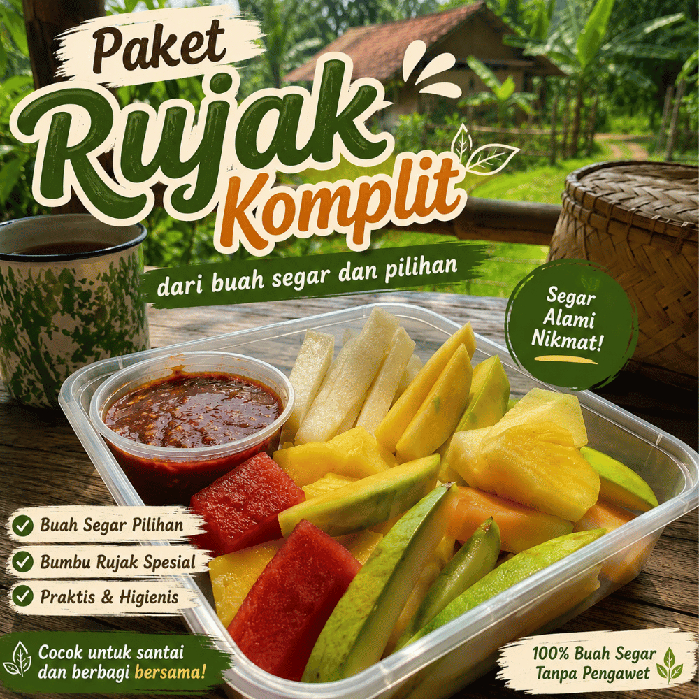 Jual Rujak Buah/Paket Rujak Buah Manis/Rujak Buah Enak/Rujak Buah Twinwall