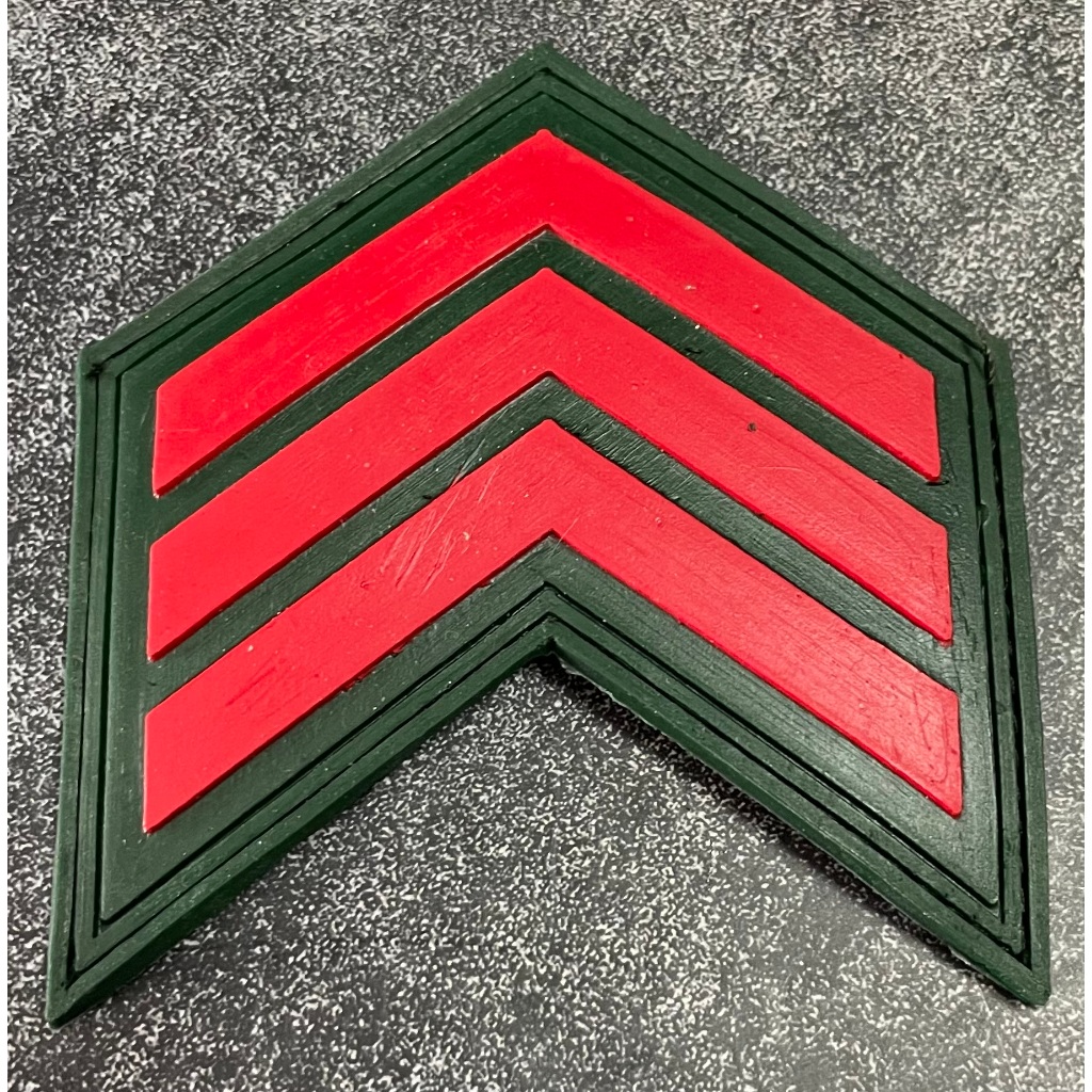 Patch Pangkat TNI AD - Tempelan Rubber Velcro Karet TNI AD Pangkat