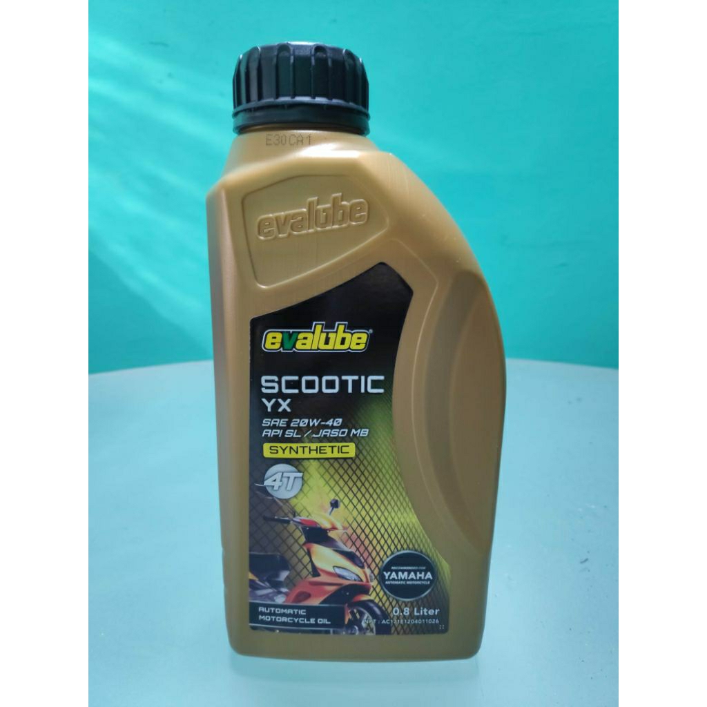 Oli Motor Evalube Scootic YX 800ml 20w-40 Matic Scooter