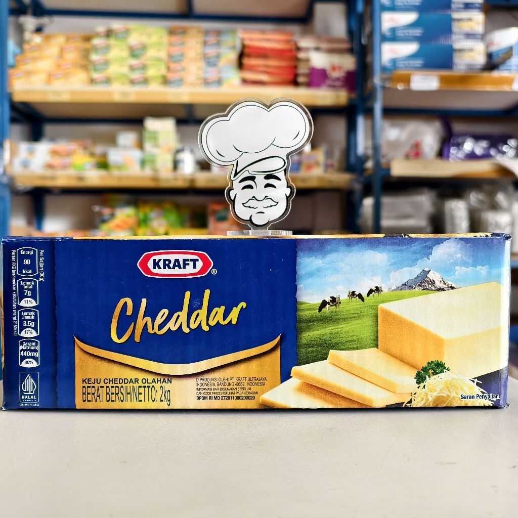 Keju Kraft Cheddar 2Kg / Keju Parut Kraft 2Kg / Keju Cheddar Kraft 2Kg