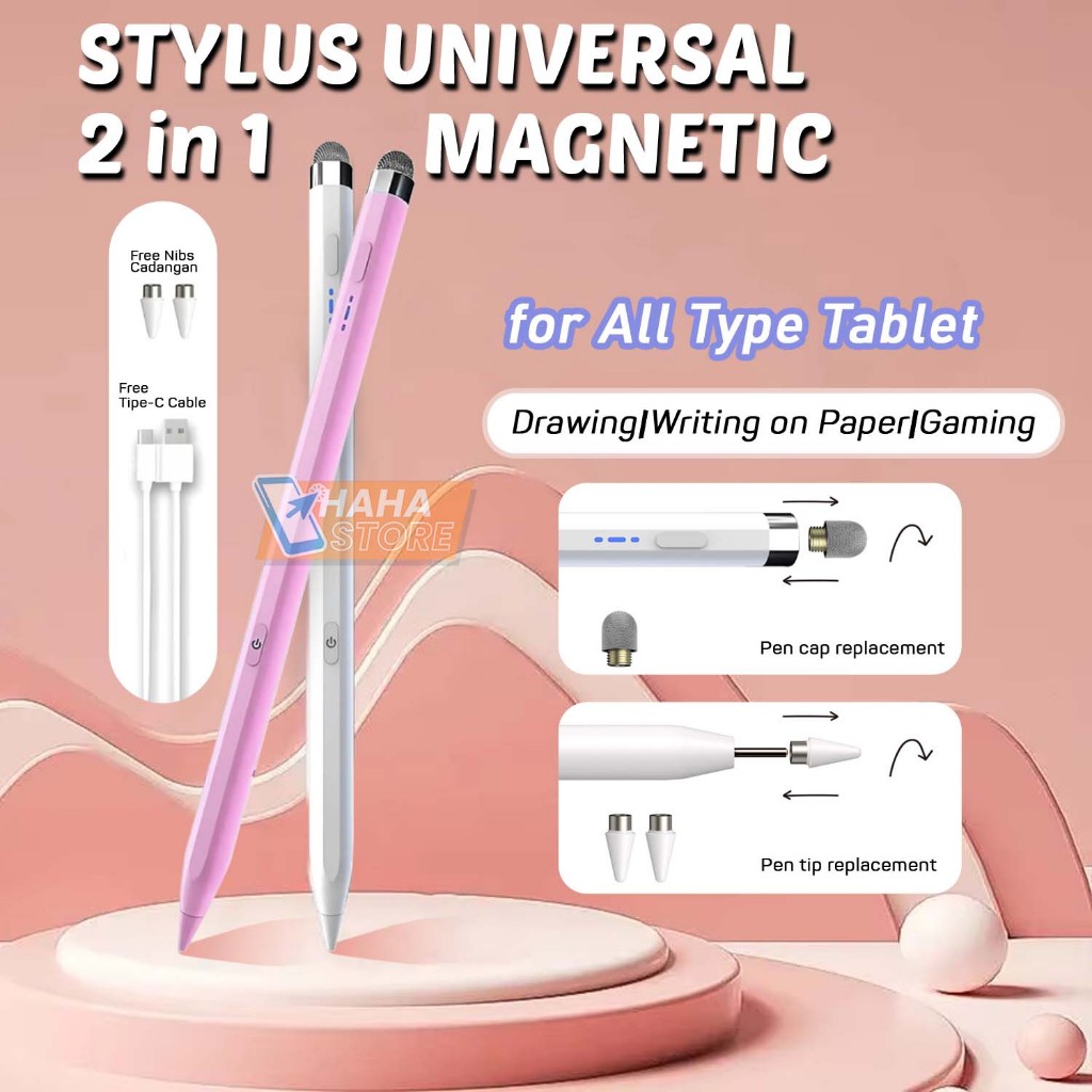 Stylus Pen 2in1 Fujitsu Arrows Tab V727 Q508 Universal Drawing Magnetic Stilus Touch Screen Pensil 2