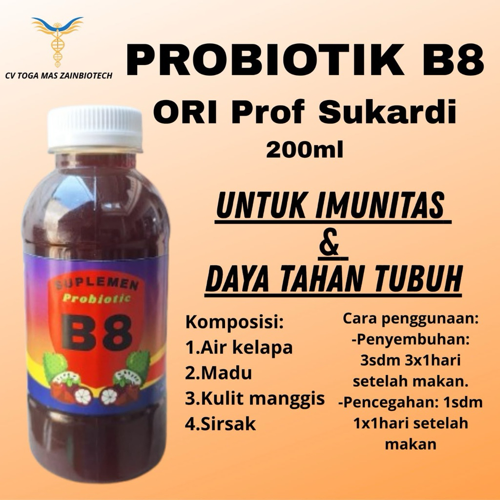 PROBIOTIK B8/G8 ORI Prof Sukardi,200ml