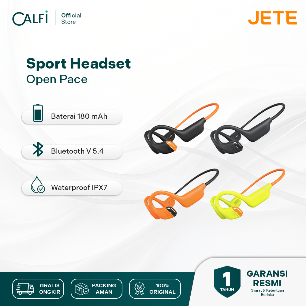 Headset Sport JETE Open Pace Headset Running - Garansi 2 Tahun