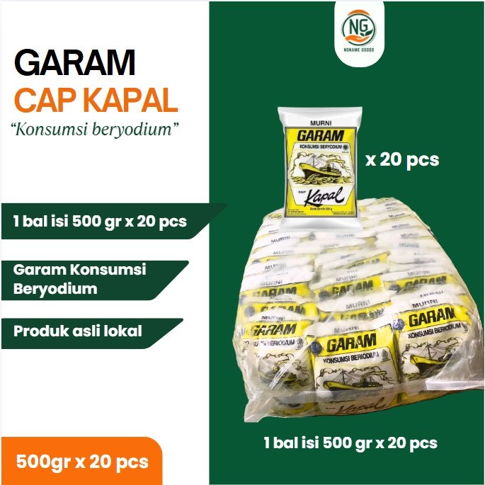 GARAM CAP KAPAL 1 BAL @500 GR X 20 PCS GARAM BERYODIUM