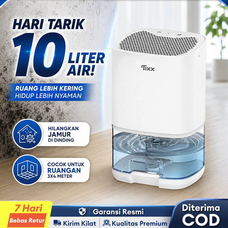 TIXX ​Dehumidifier 1L Tangki Air 36W Anti Bising 20dB Air Purifier 2 IN 1 Serap Kelembaban Udara