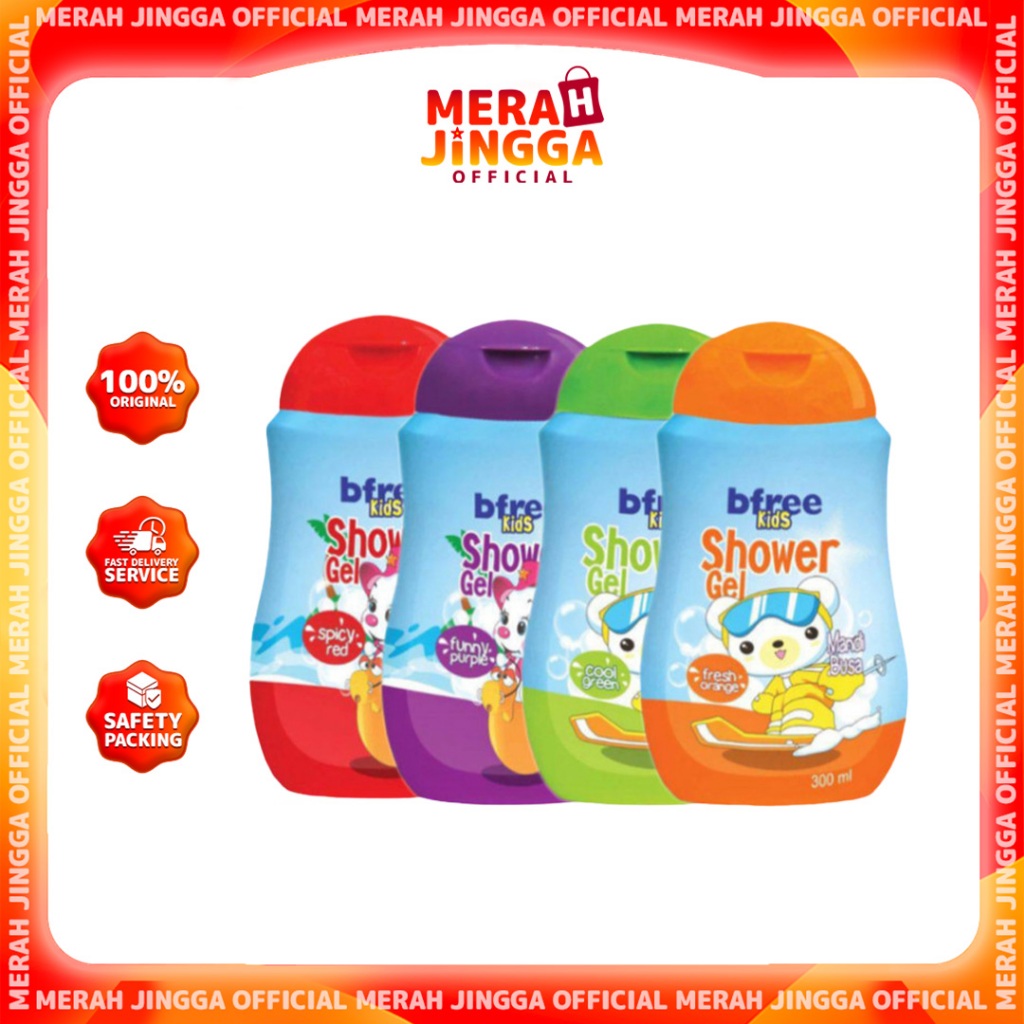BFREE Kids Shower Gel 300ml - Sabun Mandi Anak | Merah Jingga Official