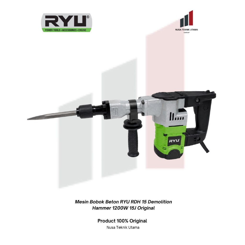 Mesin Bobok Beton RYU RDH 15 Demolition Hammer 1200W 15J Original