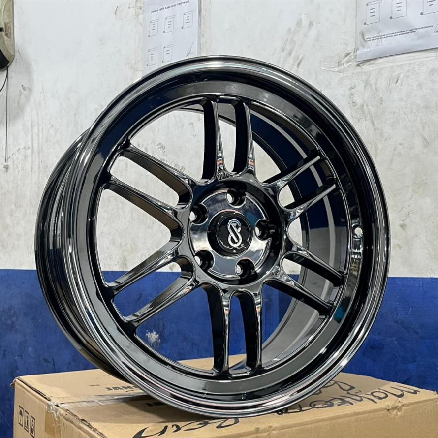 Velg Racing Rpf01 R18 Pcd 5x114.3 Black Chrome Cocok untuk Innova,Ciciv,Hrv
