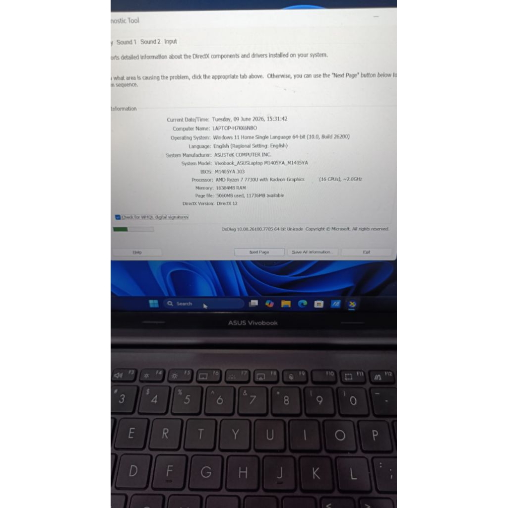 Asus M1405 OLED RYZEN 7 7730 Ram 16gb SSD 512gb VGA Radeon