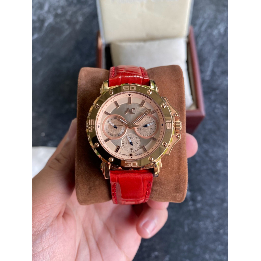 Jam Tangan Wanita Alexandre Christie Multifunction 9205BF Ladies Second