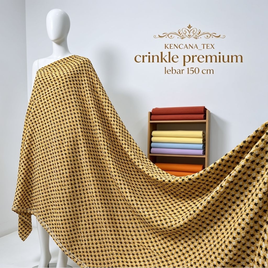 kain crinkle motif - kain crinkle premium - kain crinkle motif tabur - kain crinkle luxury - CL