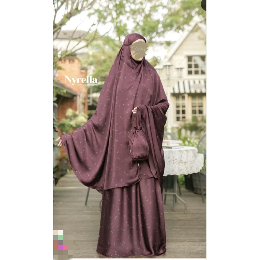 DITSY PRAYER SET NYRELLA MAROON DITSY MOSLEM LIELA MAIRA MAROON