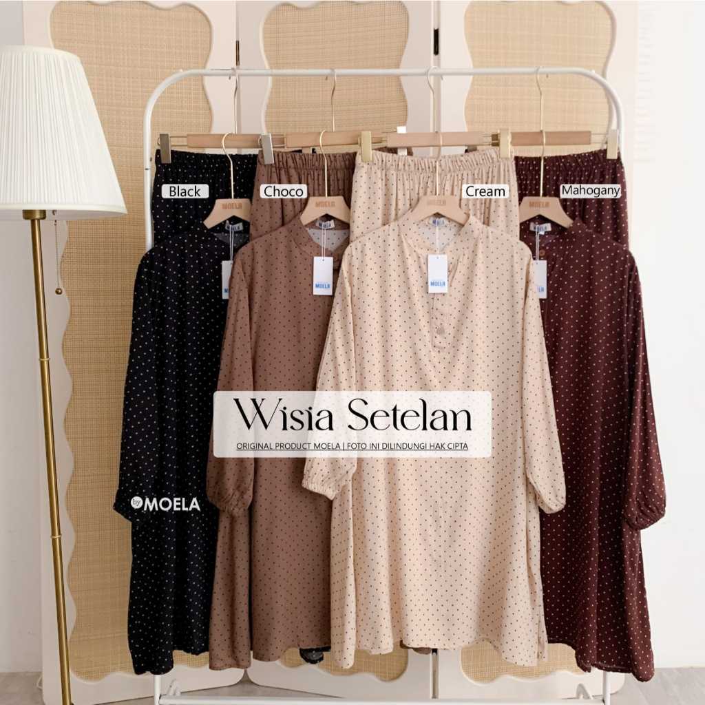 WISIA SET WANITA COTTON RAYON PREMIUM NYAMAN ELEGAN BY MOELA