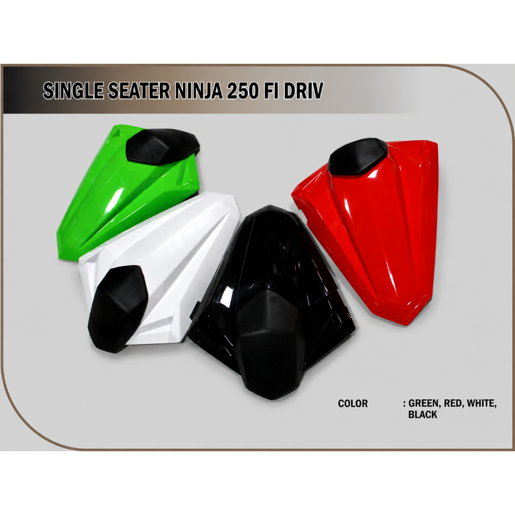 Single Seater Ninja 250 FI DRIV Cover Jok Belakang Ninja 250 FI Seat Cowl Tail Cover Variasi Motor R
