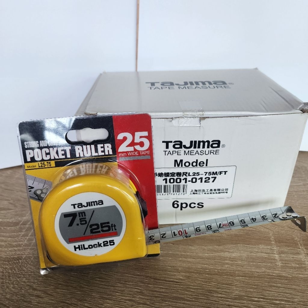 Meteran Tajima 7.5m/25ft Original