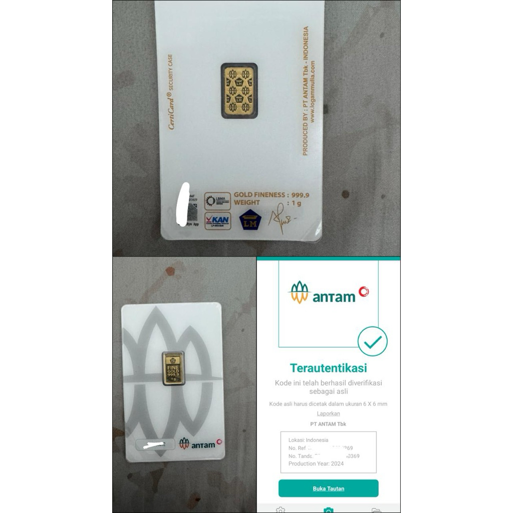 Emas ANTAM Logam Mulia 1 Gram, Kemasan Aman, Investasi Terpercaya