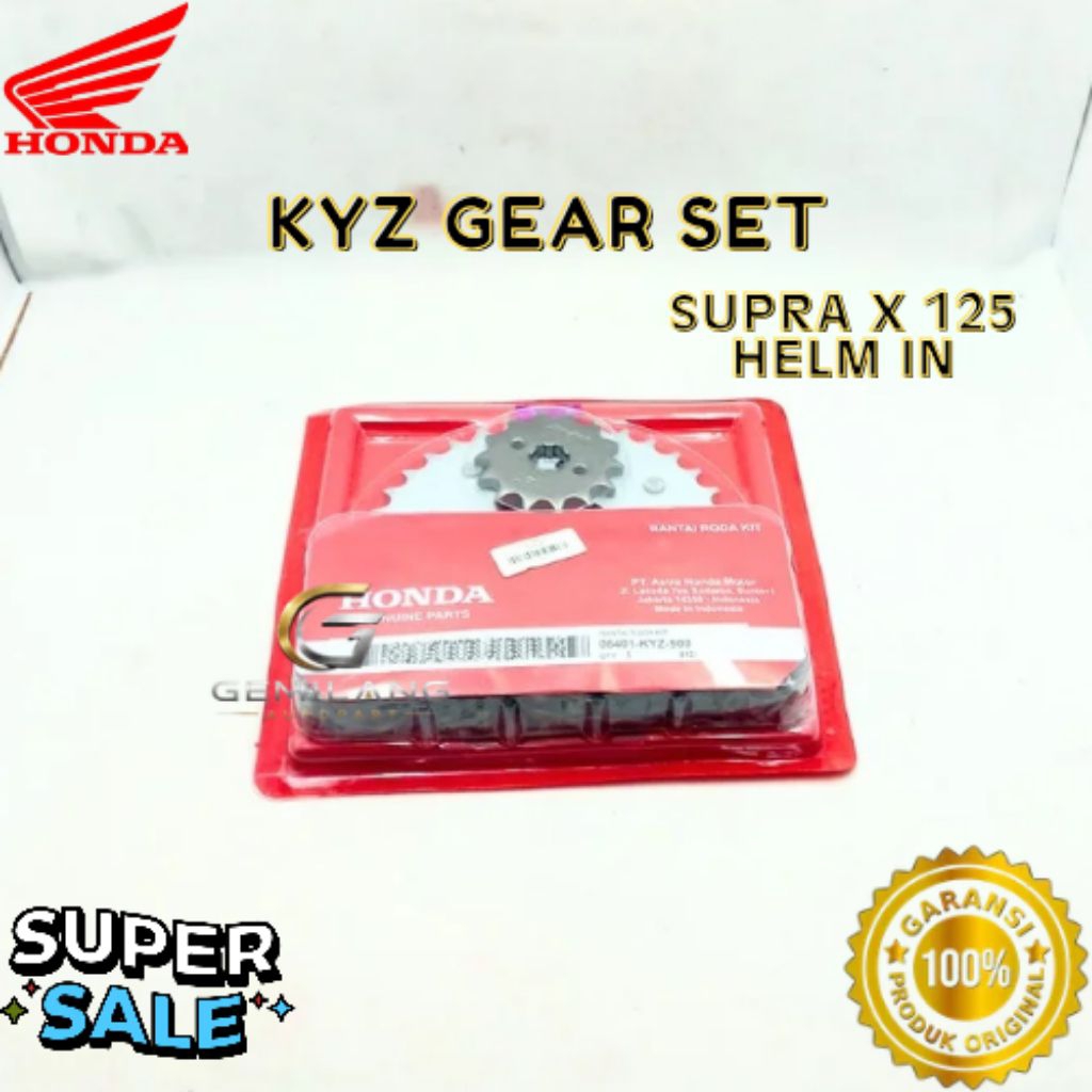 GEAR SET KODE KYZ, GEAR SET SUPRA X 125 HELM IN