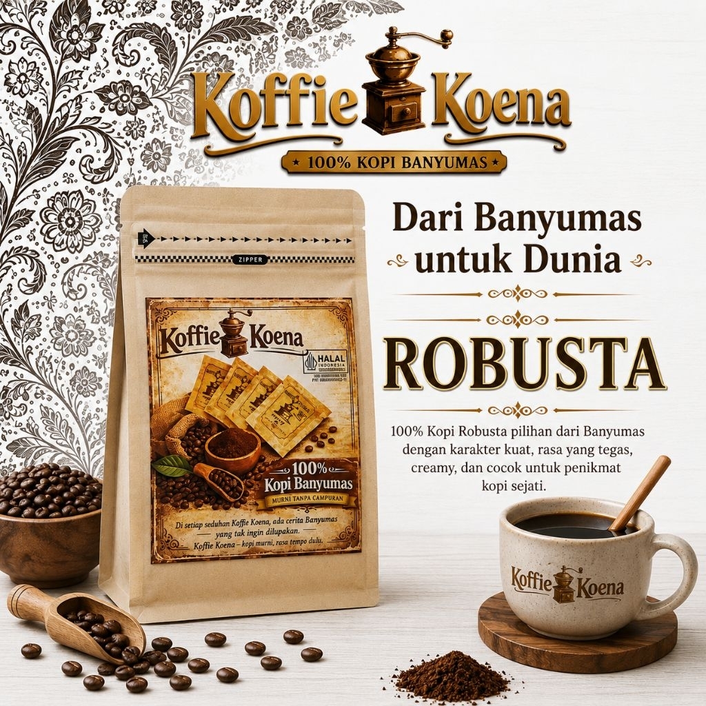Koffie Koena Kopi Bubuk Robusta Banyumas 100 gram