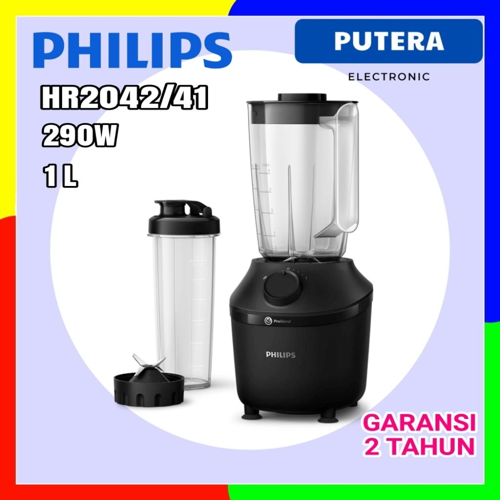 PHILIPS Blender 3000 Series HR2042/41 - 290W Plastic - blender juicer, blender serbaguna, blender te