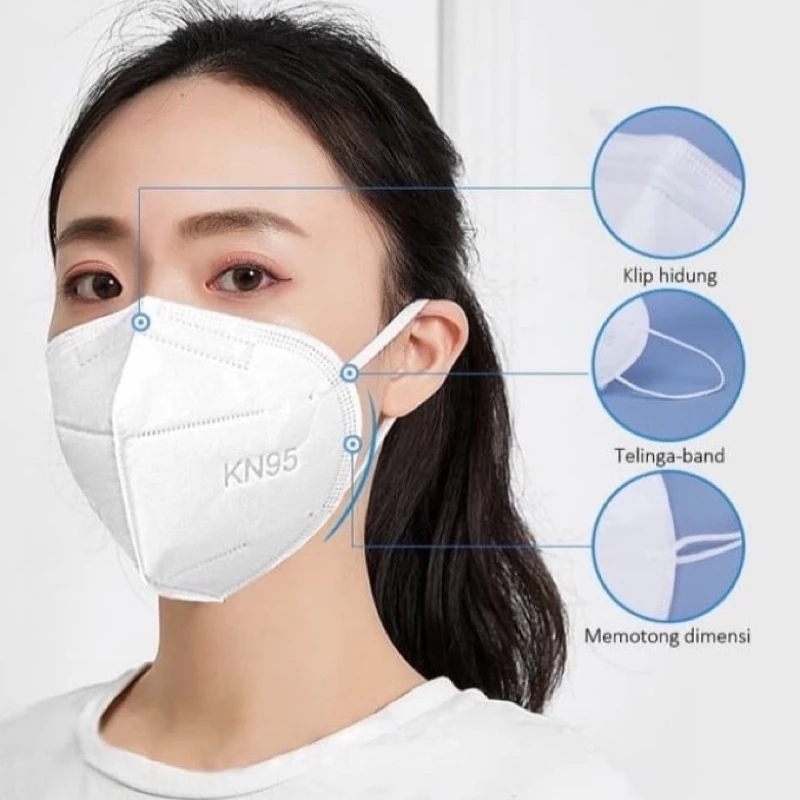 BELLA | 50pcs MASKER KN95 5 PLY ISI 50Pcs - DIPOSABLE FACE MASK 5PLY