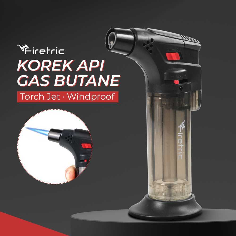 Korek Api Unik Keren Firetric Gas Butane Torch Jet Windproof
