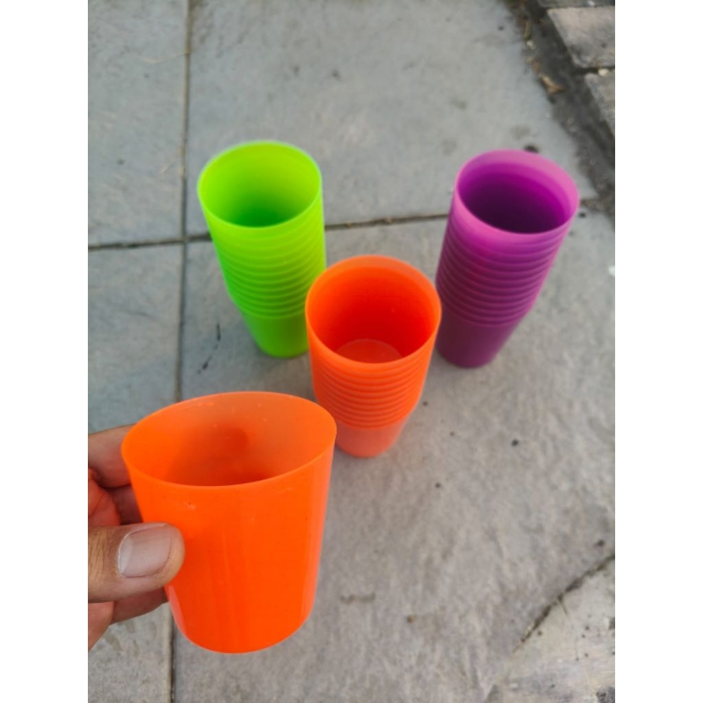 GELAS JAMU KECIL PLASTIK 12PCS/1 LUSIN