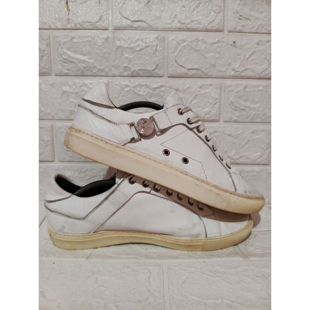 Sepatu Sneakers Versace Collection Medusa Leather White size - 46 fit to 45,5