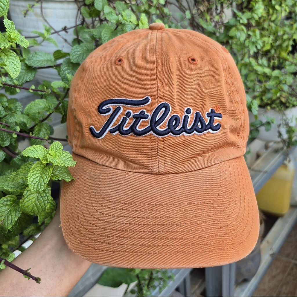 Topi Titleist Vintage Golf Original Orange Terakota