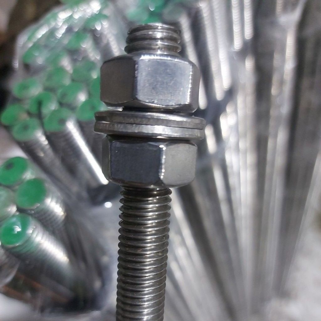 Long Drat Stainless M12 + Double Mur + Ring SS304