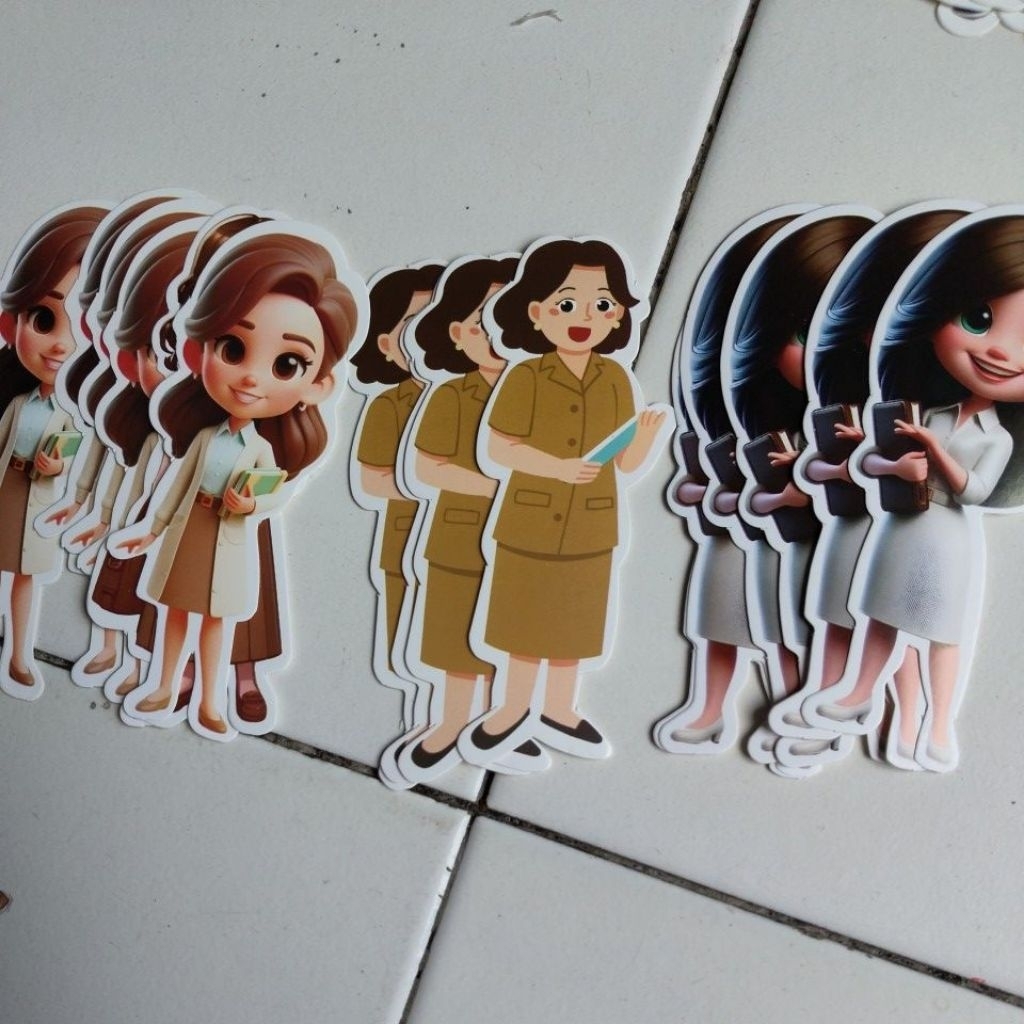 (perpcs) free lidi topper hari guru non hijab 12 cm