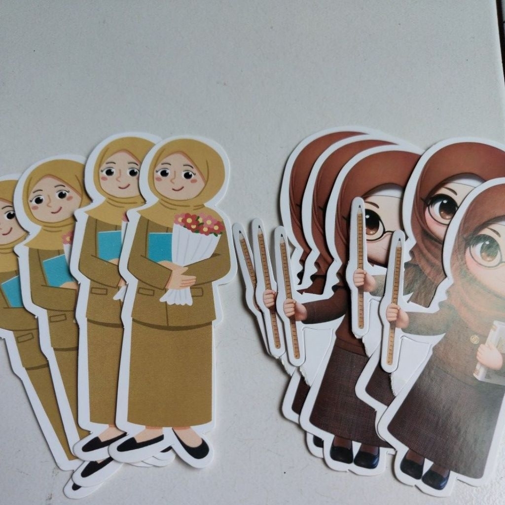 (perpcs) free lidi topper hari guru hijab 12 cm