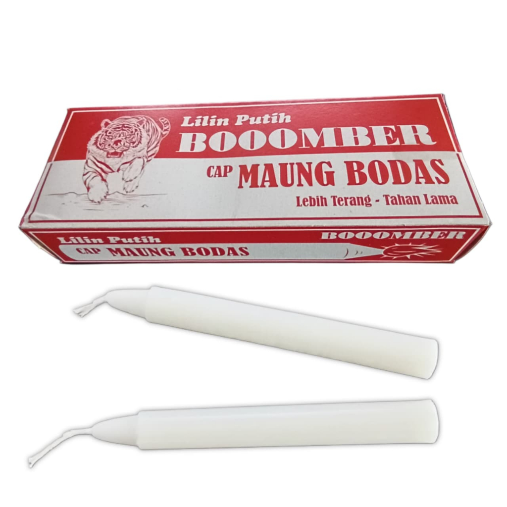 [8 Pcs] Lilin Putih Boomber 12 Cm/Lilin Putih/Lilin Lampu